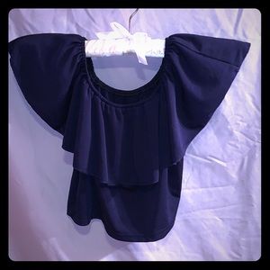 Navy blue crop top